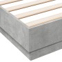 Estructura de cama madera de ingeniería gris hormigón 120x190cm de vidaXL, Camas y somieres - Ref: Foro24-3209887, Precio: 11...