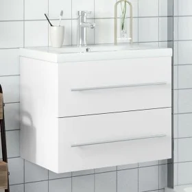 Mueble de baño con lavabo integrado blanco de vidaXL, Tocadores de baño - Ref: Foro24-3278764, Precio: 205,45 €, Descuento: %