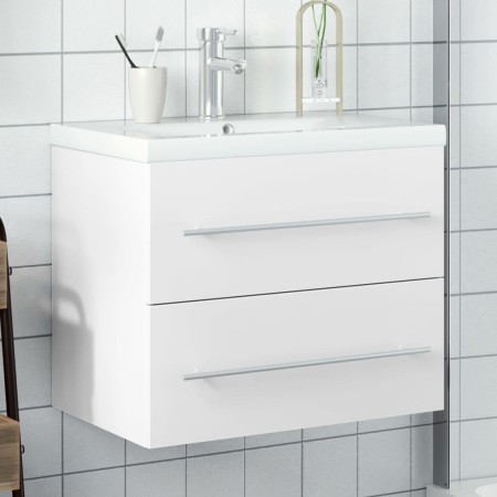 Mueble de baño con lavabo integrado blanco de vidaXL, Tocadores de baño - Ref: Foro24-3278764, Precio: 220,07 €, Descuento: %