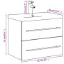 Mueble de baño con lavabo integrado blanco de vidaXL, Tocadores de baño - Ref: Foro24-3278764, Precio: 220,07 €, Descuento: %