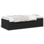 Tumbona con cajones madera de ingeniería negro 90x200 cm de vidaXL, Camas y somieres - Ref: Foro24-3280875, Precio: 184,79 €,...