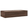 Tumbona con cajones madera ingeniería roble marrón 90x200 cm de vidaXL, Camas y somieres - Ref: Foro24-3280880, Precio: 214,4...