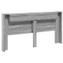Cabecero de cama con LED gris Sonoma 200x16,5x103,5 cm de vidaXL, Cabeceros y pies de cama - Ref: Foro24-839271, Precio: 112,...