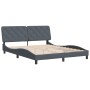 Estructura cama con cabecero terciopelo gris oscuro 160x200 cm de vidaXL, Camas y somieres - Ref: Foro24-3207930, Precio: 253...
