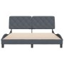 Estructura cama con cabecero terciopelo gris oscuro 160x200 cm de vidaXL, Camas y somieres - Ref: Foro24-3207930, Precio: 253...