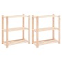 Estantería 3 niveles 2 unidades madera pino maciza 150 kg de vidaXL, Estanterías industriales - Ref: Foro24-3051117, Precio: ...