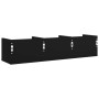 Mueble de pared de madera de ingenieria negro 75x18x16,5 cm de vidaXL, Estantes y estanterías - Ref: Foro24-840431, Precio: 2...