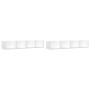 Muebles de pared 2 uds madera ingeniería blanco 99x18x16,5 cm de vidaXL, Estantes y estanterías - Ref: Foro24-840444, Precio:...