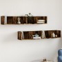 Muebles de pared 2 unidades roble ahumado 99x18x16,5 cm de vidaXL, Estantes y estanterías - Ref: Foro24-840452, Precio: 44,58...