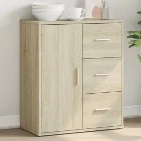 Aparador de madera de ingeniería roble Sonoma 60x31x70 cm de vidaXL, Aparadores - Ref: Foro24-840473, Precio: 81,26 €, Descue...