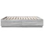 Estructura de cama madera de ingeniería gris Sonoma 180x200 cm de vidaXL, Camas y somieres - Ref: Foro24-3209686, Precio: 166...