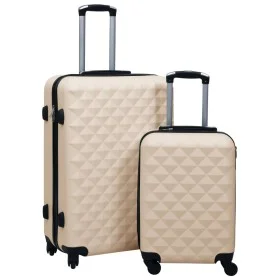 Juego de maletas rígidas con ruedas 2 piezas ABS dorado de vidaXL, Maletas - Ref: Foro24-92431, Precio: 115,08 €, Descuento: %