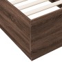 Estructura de cama madera de ingeniería marrón roble 90x190 cm de vidaXL, Camas y somieres - Ref: Foro24-3209757, Precio: 112...