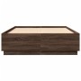 Estructura de cama madera de ingeniería marrón roble 120x200 cm de vidaXL, Camas y somieres - Ref: Foro24-3209715, Precio: 15...