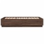 Estructura de cama madera de ingeniería marrón roble 120x200 cm de vidaXL, Camas y somieres - Ref: Foro24-3209715, Precio: 15...