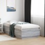 Estructura cama con luces LED madera gris Sonoma 90x190 cm de vidaXL, Camas y somieres - Ref: Foro24-3209665, Precio: 133,97 ...