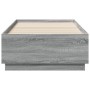 Estructura cama con luces LED madera gris Sonoma 90x190 cm de vidaXL, Camas y somieres - Ref: Foro24-3209665, Precio: 133,97 ...