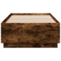 Estructura cama con luces LED madera roble ahumado 75x190 cm de vidaXL, Camas y somieres - Ref: Foro24-3209671, Precio: 125,1...