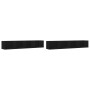 Muebles de pared 2 uds madera de ingeniería negro 99x18x16,5 cm de vidaXL, Estantes y estanterías - Ref: Foro24-840446, Preci...