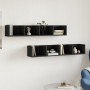 Muebles de pared 2 uds madera de ingeniería negro 99x18x16,5 cm de vidaXL, Estantes y estanterías - Ref: Foro24-840446, Preci...