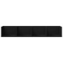 Muebles de pared 2 uds madera de ingeniería negro 99x18x16,5 cm de vidaXL, Estantes y estanterías - Ref: Foro24-840446, Preci...