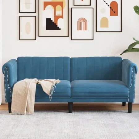 2 seater blue velvet sofa by vidaXL, Sofas - Ref: Foro24-372583, Price: 246,80 €, Discount: %