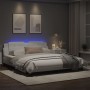 Estructura de cama con luz LED cuero sintético blanco 180x200cm de vidaXL, Camas y somieres - Ref: Foro24-3214125, Precio: 24...