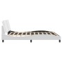 Estructura de cama con luz LED cuero sintético blanco 180x200cm de vidaXL, Camas y somieres - Ref: Foro24-3214125, Precio: 24...