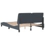 Estructura cama con cabecero terciopelo gris oscuro 140x190 cm de vidaXL, Camas y somieres - Ref: Foro24-3207918, Precio: 190...
