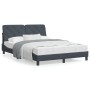 Estructura cama con cabecero terciopelo gris oscuro 140x200 cm de vidaXL, Camas y somieres - Ref: Foro24-3207924, Precio: 193...