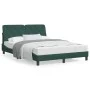 Dark green velvet bed frame with headboard 140x200 cm by vidaXL, Beds and slatted bases - Ref: Foro24-3207926, Price: 221,18 ...