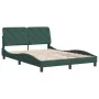 Dark green velvet bed frame with headboard 140x200 cm by vidaXL, Beds and slatted bases - Ref: Foro24-3207926, Price: 221,18 ...