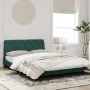 Dark green velvet bed frame with headboard 140x200 cm by vidaXL, Beds and slatted bases - Ref: Foro24-3207926, Price: 221,18 ...