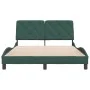 Dark green velvet bed frame with headboard 140x200 cm by vidaXL, Beds and slatted bases - Ref: Foro24-3207926, Price: 221,18 ...
