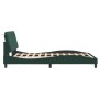 Estructura cama con cabecero terciopelo verde oscuro 140x200 cm de vidaXL, Camas y somieres - Ref: Foro24-3207926, Precio: 20...