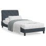 Estructura cama con luces LED terciopelo gris oscuro 90x190 cm de vidaXL, Camas y somieres - Ref: Foro24-3213826, Precio: 161...