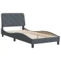 Dark gray velvet bed frame with LED lights 90x190 cm by vidaXL, Beds and slatted bases - Ref: Foro24-3213826, Price: 161,64 €...