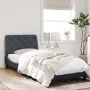 Dark gray velvet bed frame with LED lights 90x190 cm by vidaXL, Beds and slatted bases - Ref: Foro24-3213826, Price: 161,64 €...