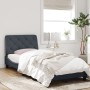 Estructura cama con luces LED terciopelo gris oscuro 90x190 cm de vidaXL, Camas y somieres - Ref: Foro24-3213826, Precio: 161...