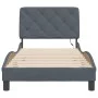 Dark gray velvet bed frame with LED lights 90x190 cm by vidaXL, Beds and slatted bases - Ref: Foro24-3213826, Price: 161,64 €...