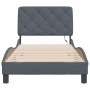Estructura cama con luces LED terciopelo gris oscuro 90x190 cm de vidaXL, Camas y somieres - Ref: Foro24-3213826, Precio: 161...