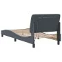 Dark gray velvet bed frame with LED lights 90x190 cm by vidaXL, Beds and slatted bases - Ref: Foro24-3213826, Price: 161,64 €...