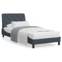 Estructura cama con luces LED terciopelo gris oscuro 90x200 cm de vidaXL, Camas y somieres - Ref: Foro24-3213832, Precio: 159...