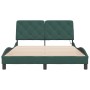 Estructura de cama con luces terciopelo verde oscuro 140x200 cm de vidaXL, Camas y somieres - Ref: Foro24-3213858, Precio: 21...