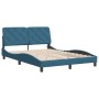 Estructura de cama con luces LED terciopelo azul 120x200 cm de vidaXL, Camas y somieres - Ref: Foro24-3213847, Precio: 201,71...