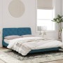 Estructura de cama con luces LED terciopelo azul 120x200 cm de vidaXL, Camas y somieres - Ref: Foro24-3213847, Precio: 201,71...