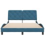 Estructura de cama con luces LED terciopelo azul 120x200 cm de vidaXL, Camas y somieres - Ref: Foro24-3213847, Precio: 201,71...