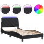 Estructura de cama con luces LED terciopelo negro 100x200 cm de vidaXL, Camas y somieres - Ref: Foro24-3213839, Precio: 137,1...