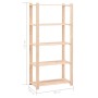 Estantería 5 niveles 10 unidades madera pino maciza 250 kg de vidaXL, Estanterías industriales - Ref: Foro24-3051116, Precio:...