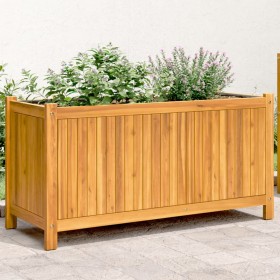 Jardinera con forro madera maciza de acacia 99,5x38x50 cm de vidaXL, Maceteros y jardineras - Ref: Foro24-366441, Precio: 118...